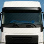 Blue Scania Truck Windshield Sticker, Lowline with Griffin in Circle