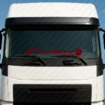 Burgundy Scania Truck Windshield Sticker, Lowline with Griffin in Circle