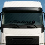 Black Scania Truck Windshield Sticker, Topline with Griffin in Cirlce