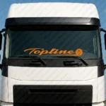 Orange Scania Truck Windshield Sticker, Topline with Griffin in Cirlce