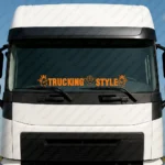 Orange Scania Truck Windshield Sticker Trucking V8 Style with Griffins