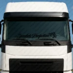 Black Scania Truck Windshield Sticker, Swedish Perfection with Griffin Head