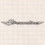 Closeup of Scania Truck Windshield Sticker, Streamline Artistic Version