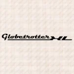 Closeup of Volvo Truck Windshield Sticker, Globetrotter XL Logo