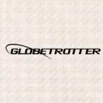 Closeup of Volvo Truck Windshield Sticker, Globetrotter Classic Logo