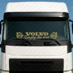 Gold Volvo Truck Windshield Sticker, Simply the Best with Text and Classic Logos