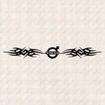 Closeup of Volvo Truck Windshield Sticker, Classic Logo with Dynamic Wave Graphics