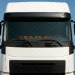 Brown Daf Truck Windshield Sticker, Text and Classic Logos