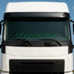 Greece Daf Truck Windshield Sticker, CF with Text Logo Outline