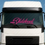 Fuchsia The Oldskool Club Truck Windshield Sticker