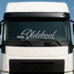 Silver The Oldskool Club Truck Windshield Sticker