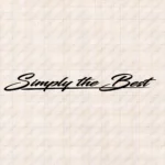 Closeup of Simply the Best Truck Windshield Sticker