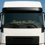 Gold Simply the Best Truck Windshield Sticker