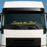 Yellow Simply the Best Truck Windshield Sticker