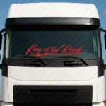 Red King of the Road Truck Windshield Sticker