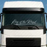 Silver King of the Road Truck Windshield Sticker