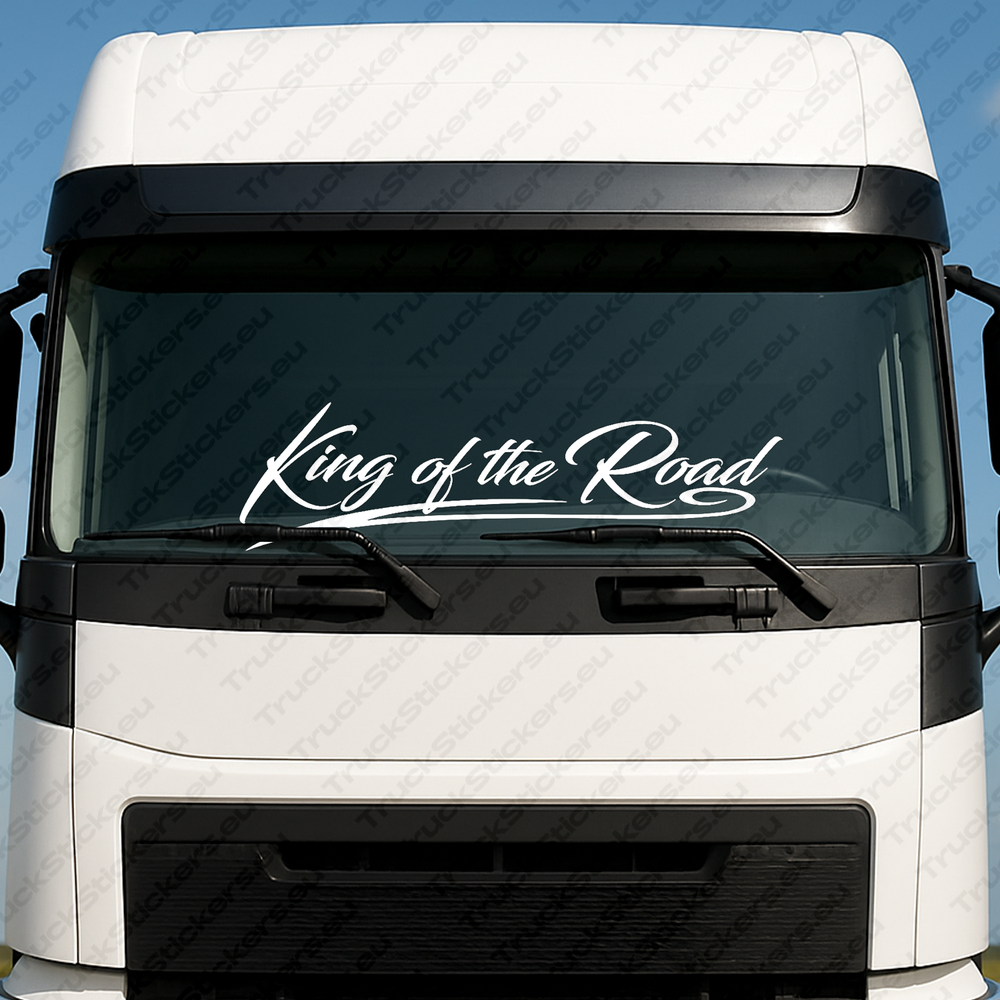 windshield-sticker-for-trucks-90785-1-white White King of the Road Truck Windshield Sticker