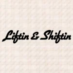 Closeup of Liftin & Shiftin Truck Windshield Sticker