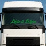 Greece Liftin & Shiftin Truck Windshield Sticker