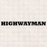 Closeup of Highwayman Truck Windshield Sticker