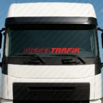 Red Diesel Trafik Truck Windshield Sticker