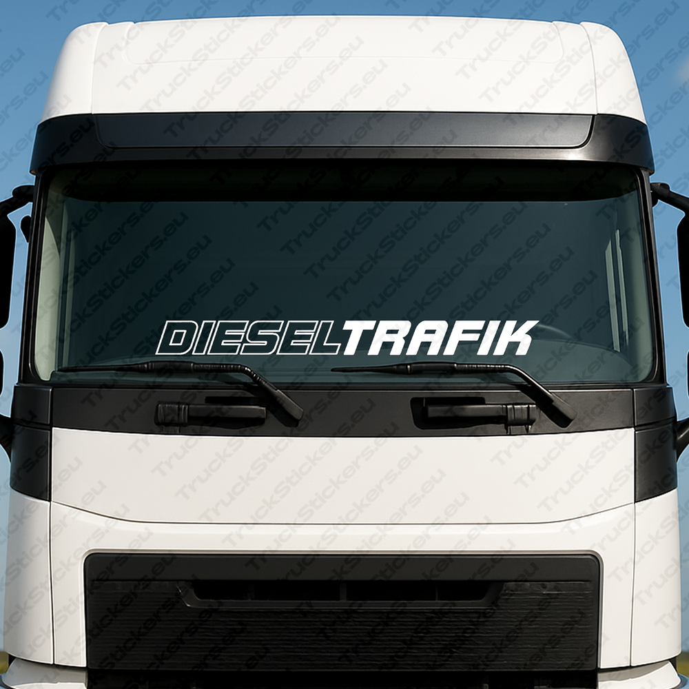 windshield-sticker-for-trucks-95103-2-white White Diesel Trafik Truck Windshield Sticker