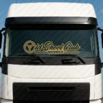 Gold Old Skool Club Truck Windshield Sticker