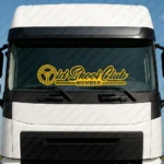 Yellow Old Skool Club Truck Windshield Sticker