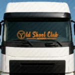 Orange Old Skool Club Truck Windshield Sticker
