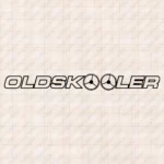 Closeup of Oldskooler Truck Windshield Sticker