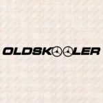 Closeup of Oldskooler Truck Windshield Sticker