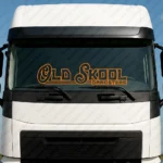 Orange Old Skool Gangsters Truck Windshield Sticker