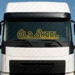 Yellow Old Skool Gangsters Truck Windshield Sticker